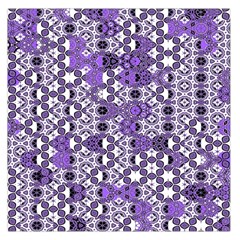 Purple Black Checkered Large Satin Scarf (square) by SpinnyChairDesigns