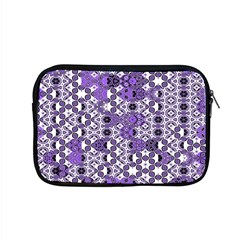 Purple Black Checkered Apple Macbook Pro 15  Zipper Case by SpinnyChairDesigns