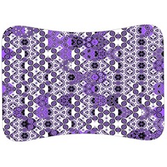 Purple Black Checkered Velour Seat Head Rest Cushion by SpinnyChairDesigns