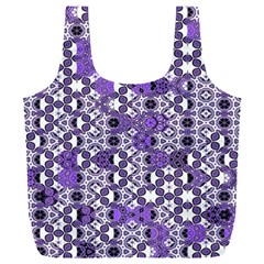 Purple Black Checkered Full Print Recycle Bag (xxxl) by SpinnyChairDesigns