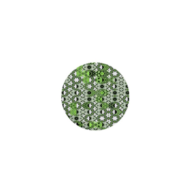 Black Lime Green Checkered 1  Mini Magnets