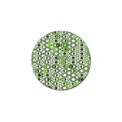 Black Lime Green Checkered Golf Ball Marker by SpinnyChairDesigns