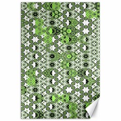 Black Lime Green Checkered Canvas 20  X 30  by SpinnyChairDesigns