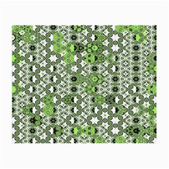 Black Lime Green Checkered Small Glasses Cloth (2 Sides) by SpinnyChairDesigns