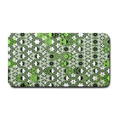 Black Lime Green Checkered Medium Bar Mats by SpinnyChairDesigns