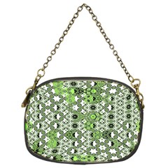 Black Lime Green Checkered Chain Purse (two Sides) by SpinnyChairDesigns