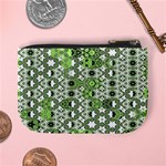 Black Lime Green Checkered Mini Coin Purse Back