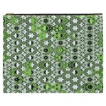 Black Lime Green Checkered Cosmetic Bag (XXXL) Front