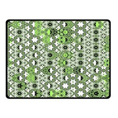 Black Lime Green Checkered Double Sided Fleece Blanket (small)  by SpinnyChairDesigns