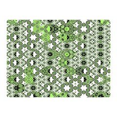 Black Lime Green Checkered Double Sided Flano Blanket (mini)  by SpinnyChairDesigns