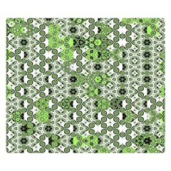 Black Lime Green Checkered Double Sided Flano Blanket (small)  by SpinnyChairDesigns