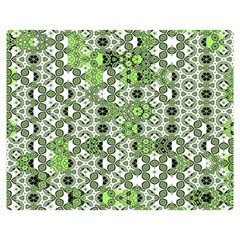 Black Lime Green Checkered Double Sided Flano Blanket (medium)  by SpinnyChairDesigns