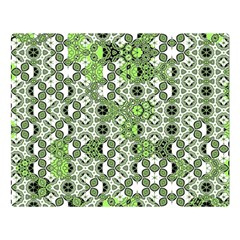 Black Lime Green Checkered Double Sided Flano Blanket (large)  by SpinnyChairDesigns