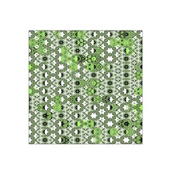 Black Lime Green Checkered Satin Bandana Scarf by SpinnyChairDesigns