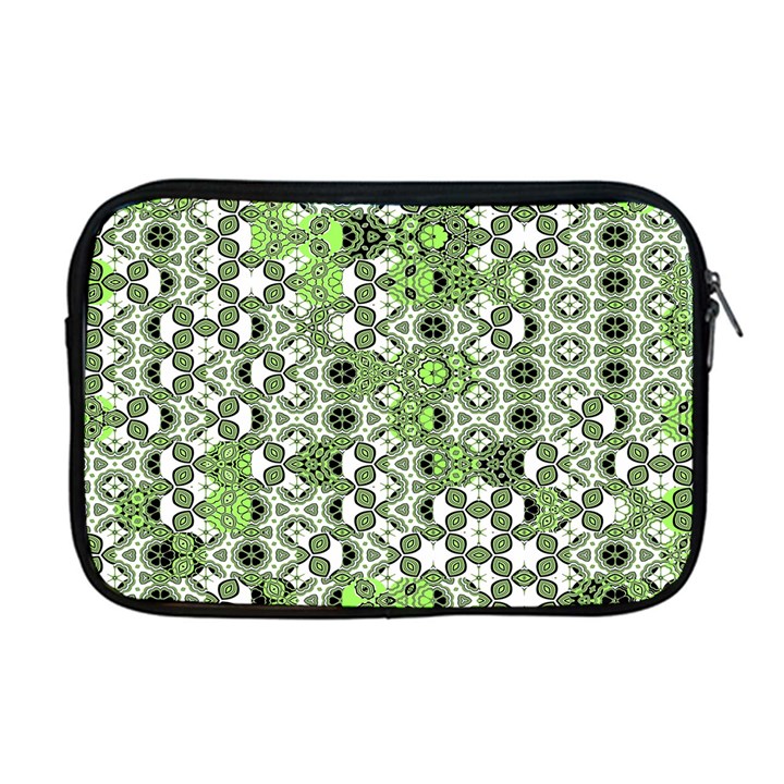 Black Lime Green Checkered Apple MacBook Pro 17  Zipper Case