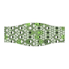 Black Lime Green Checkered Stretchable Headband by SpinnyChairDesigns