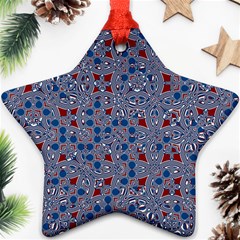 Abstract Checkered Pattern Ornament (star) by SpinnyChairDesigns