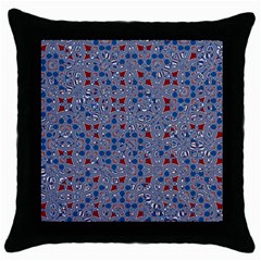 Abstract Checkered Pattern Throw Pillow Case (black) by SpinnyChairDesigns