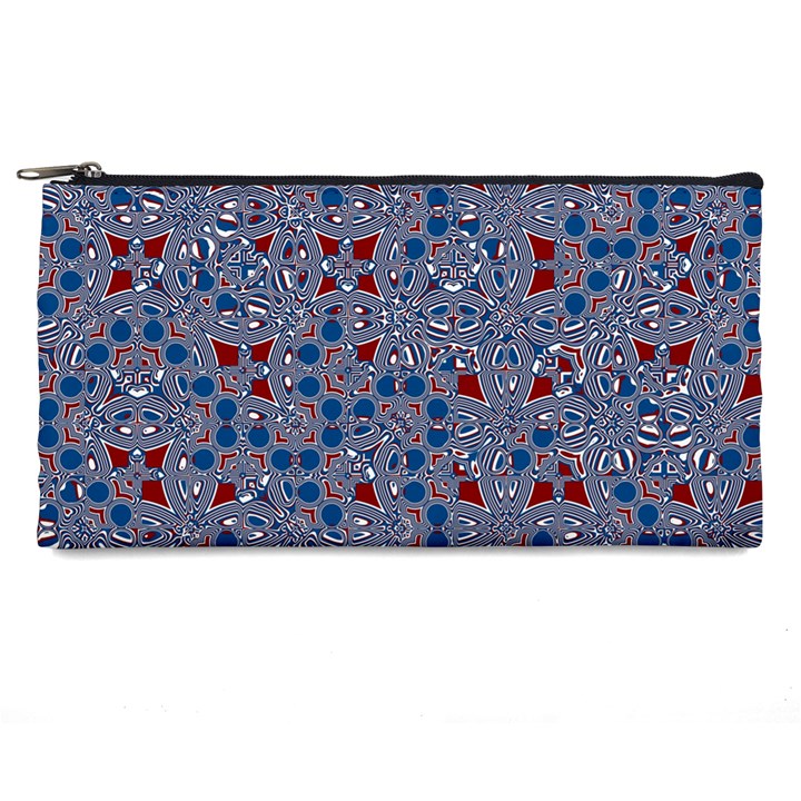 Abstract Checkered Pattern Pencil Case