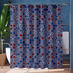 Abstract Checkered Pattern Shower Curtain 60  X 72  (medium)  by SpinnyChairDesigns