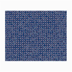 Artsy Blue Checkered Small Glasses Cloth (2 Sides) by SpinnyChairDesigns