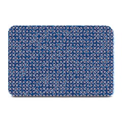 Artsy Blue Checkered Plate Mats by SpinnyChairDesigns