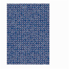 Artsy Blue Checkered Large Garden Flag (two Sides) by SpinnyChairDesigns