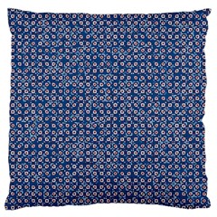 Artsy Blue Checkered Large Cushion Case (two Sides) by SpinnyChairDesigns