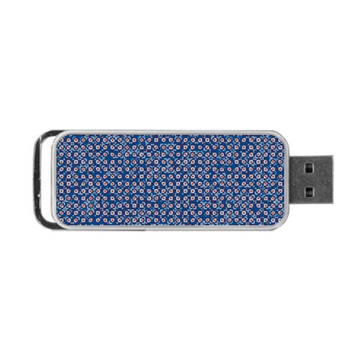 Artsy Blue Checkered Portable USB Flash (Two Sides)