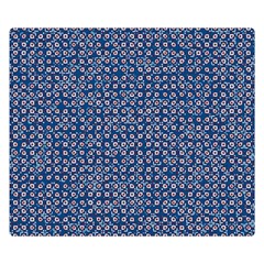 Artsy Blue Checkered Double Sided Flano Blanket (small)  by SpinnyChairDesigns