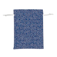 Artsy Blue Checkered Lightweight Drawstring Pouch (m) by SpinnyChairDesigns