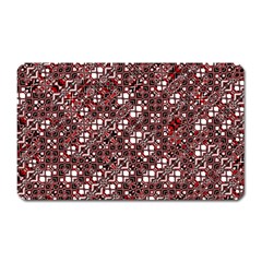 Abstract Red Black Checkered Magnet (rectangular) by SpinnyChairDesigns