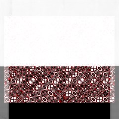 Abstract Red Black Checkered Rectangular Jigsaw Puzzl by SpinnyChairDesigns