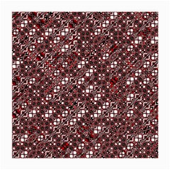 Abstract Red Black Checkered Medium Glasses Cloth by SpinnyChairDesigns