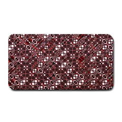 Abstract Red Black Checkered Medium Bar Mats by SpinnyChairDesigns