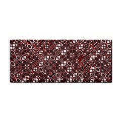 Abstract Red Black Checkered Hand Towel by SpinnyChairDesigns