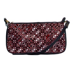 Abstract Red Black Checkered Shoulder Clutch Bag by SpinnyChairDesigns