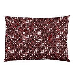 Abstract Red Black Checkered Pillow Case (two Sides) by SpinnyChairDesigns