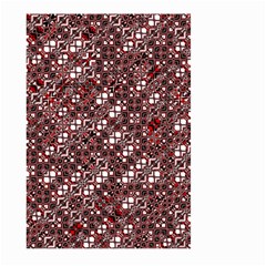 Abstract Red Black Checkered Large Garden Flag (two Sides) by SpinnyChairDesigns