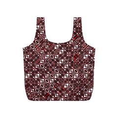 Abstract Red Black Checkered Full Print Recycle Bag (s) by SpinnyChairDesigns