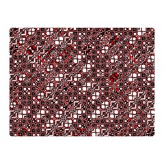 Abstract Red Black Checkered Double Sided Flano Blanket (mini)  by SpinnyChairDesigns