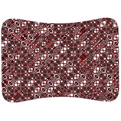 Abstract Red Black Checkered Velour Seat Head Rest Cushion by SpinnyChairDesigns