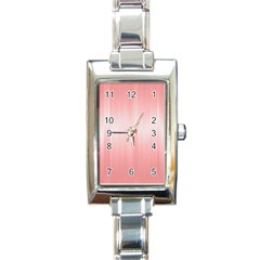 Fresh Pink Ombre Rectangle Italian Charm Watch by SpinnyChairDesigns