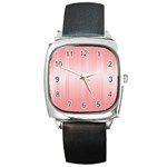 Fresh Pink Ombre Square Metal Watch Front