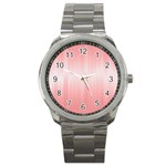 Fresh Pink Ombre Sport Metal Watch Front