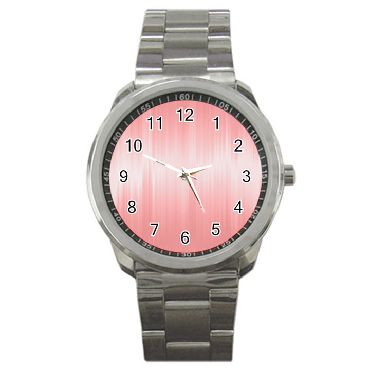 Fresh Pink Ombre Sport Metal Watch