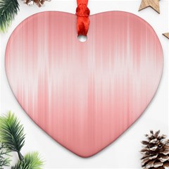 Fresh Pink Ombre Heart Ornament (two Sides) by SpinnyChairDesigns