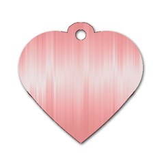 Fresh Pink Ombre Dog Tag Heart (two Sides) by SpinnyChairDesigns