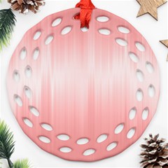 Fresh Pink Ombre Ornament (round Filigree) by SpinnyChairDesigns