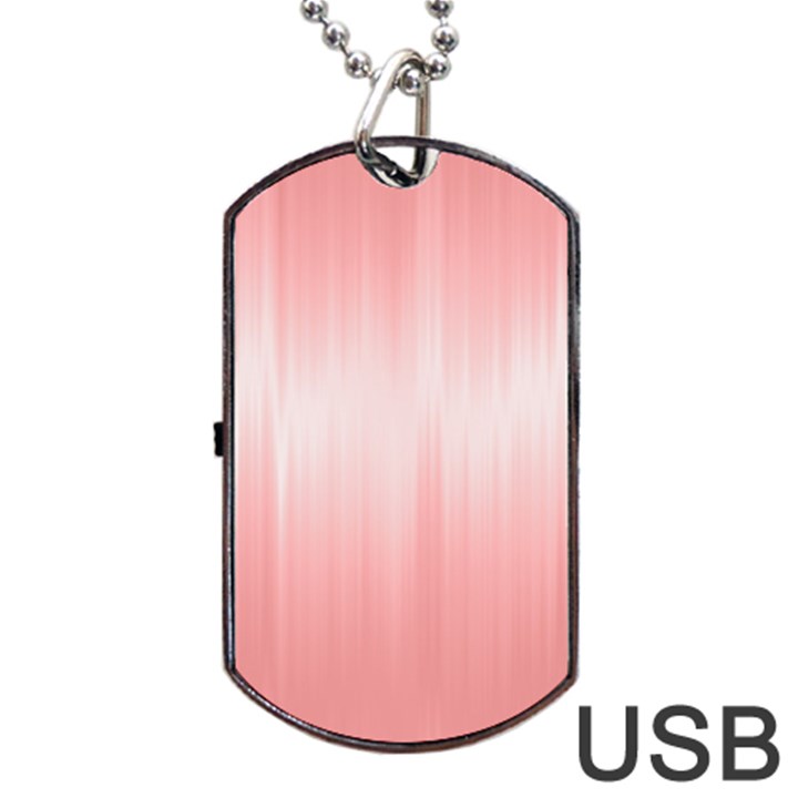 Fresh Pink Ombre Dog Tag USB Flash (One Side)